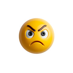 A sad yellow 3D smiley face contrasts with a cheerful 3D smiley face with a wide smile isolated on white