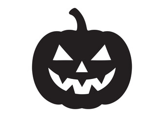 halloween pumpkin with face logo silhouette vector, pumpkin face vector silhouette illustration, jack-o-lantern with pumpkin logo silhouette, pumpkin with funny face logo silhouettes vector