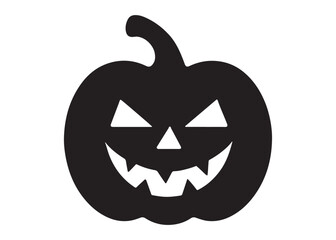 halloween pumpkin with face logo silhouette vector, pumpkin face vector silhouette illustration, jack-o-lantern with pumpkin logo silhouette, pumpkin with funny face logo silhouettes vector