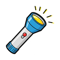 flashlight isolated on white