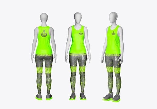 Women's Tank Top and Leggings Mockup