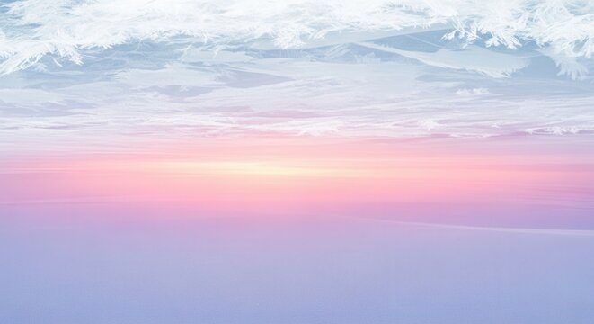 Serene sunset sky with soft pink and purple hues over the horizon