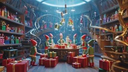 Elves in a toy factory. - Powered by Adobe