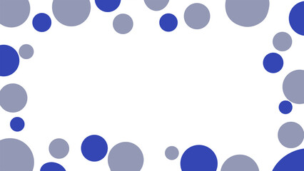 Abstract Circle Border Background: Blue, Gray Dots Frame on transparent background . Modern Design Element for Presentations, Graphics & Text Overlays. Round Shapes Pattern Decorative Vector