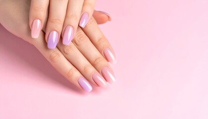 Gel Nails on Woman's Hand