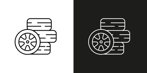 Car tires symbol. Vector editable stroke icon. © Саша Мельник