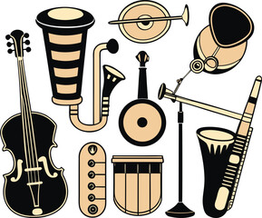 Vector line art icon set illustration design 