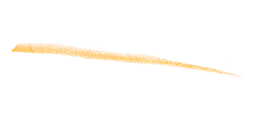 Hand drawn yellow pencil lines, circles, stripes and squiggly lines on a transparent background.