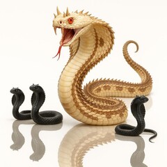 Fototapeta premium Herpentosaurus on the white background