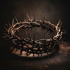 Fototapeta premium Crown of thorns, dark background