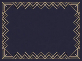 Elegant Art Deco design frame for invitations, announcements, or stylish backgrounds