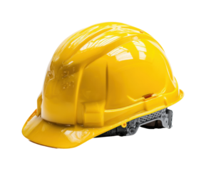 Construction safety helmet industrial site product PNG, isolated on transparent background
