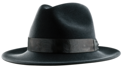 Dark gray fedora hat