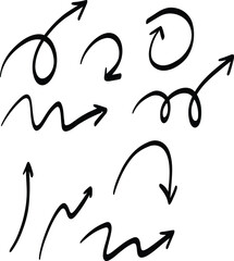 hand drawn arrow doodle
