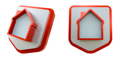 Home insurance concept. House icon with protect shield on a isolated background. Concept of real estate finance safety, property guarantee. Home security.