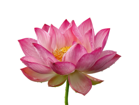 Lotus flower in bloom nature serenity scene PNG, isolated on transparent background
