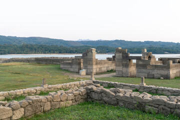View of the ancient Roman camp of Aquis Querquennis. Ourense - Spain