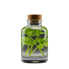 Parsley Sprigs in a Glass Jar with Water