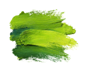 Vibrant green abstract paint stroke digital PNG, isolated on transparent background