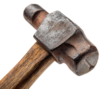 Hammering technique demonstration workshop PNG, isolated on transparent background