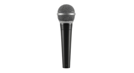 Isolated professional handheld microphone ideal for singing and voice recording use cases © Elowen