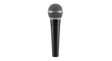 Isolated professional handheld microphone ideal for singing and voice recording use cases