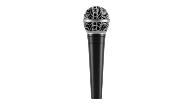 Isolated professional handheld microphone ideal for singing and voice recording use cases