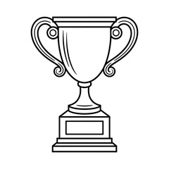 Classic Trophy Cup Illustration – Award, Victory, Winner, Sport, Recognition, Achievement, Medal Illustration vector
