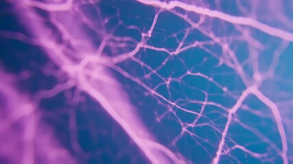 Abstract network of vibrant purple and blue lines - Powered by Adobe