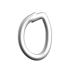 Obraz premium Silver Rune Letter Illustration on Black