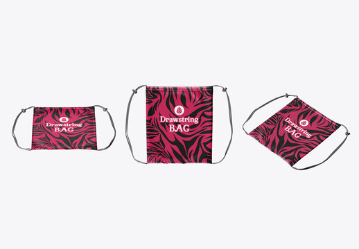 Drawstring Bag Mockup