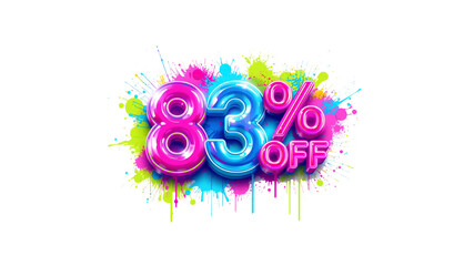 83% Off Sale! Vibrant Colorful Discount Banner Design