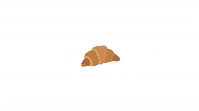 Croissant French bread icon