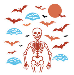 A vector illustration of a cartoon zombie in action, a perfect Halloween decoration design