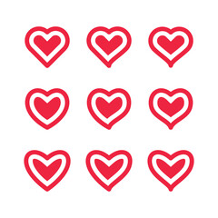 Set of simple love vector for decorative