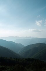 Obraz premium mountain landscape with clouds