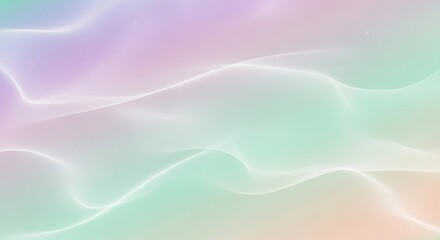 Soft pastel gradient waves with subtle light effects abstract background