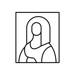 Picture Photograph Line Icon: Image and Art