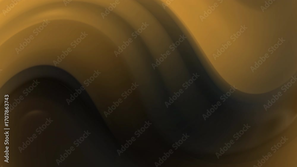 Wall mural golden brown gradient background animation features smooth, wavy motion. this seamless loop offers a