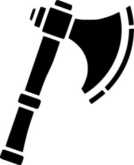 Black Solid Axe Tool Vector Icon Isolated
