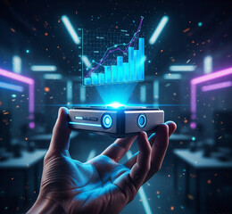hand and  smart technology 