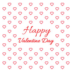 simple happy valentines day greeting card vector