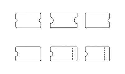 Minimalist blank ticket mockup design for event invitations and creative projects