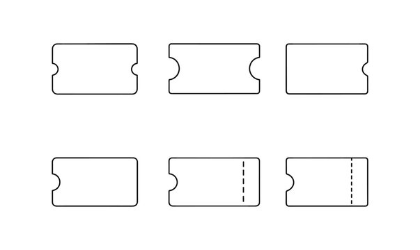 Minimalist blank ticket mockup design for event invitations and creative projects