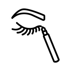 Vector black line icon for Eyeliner
