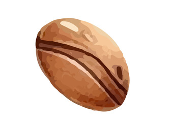 Coffee beans, watercolor style, vector, hand drawn.