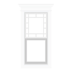 Realistic vintage house window frame