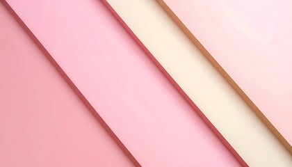 Fototapeta premium Pastel Yellow to Off White Diagonal Gradient Background with Pink Textured Geometric Lines Abstract Wallpaper Design