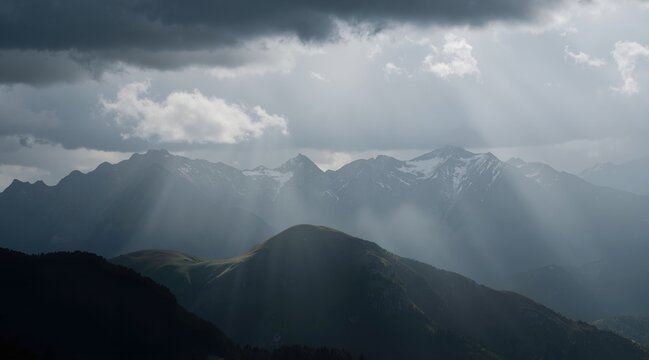 clouds over the mountains