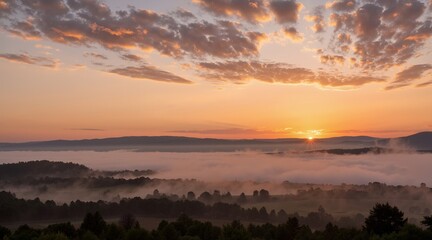Fototapeta premium sunrise over the mountains